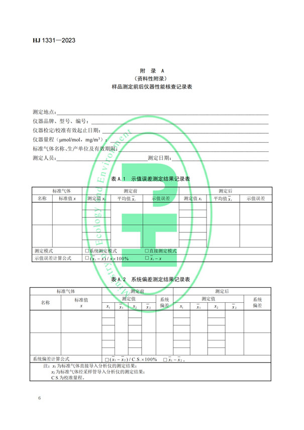 HJ 1331-2023《固定污染源廢氣總烴、甲烷和非甲烷總烴的測定便攜式催化氧化-氫火焰離子化檢測器法》-8